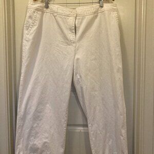L.L.Bean Favorite Fit White Cropped Chinos, Women’s 20 Tall